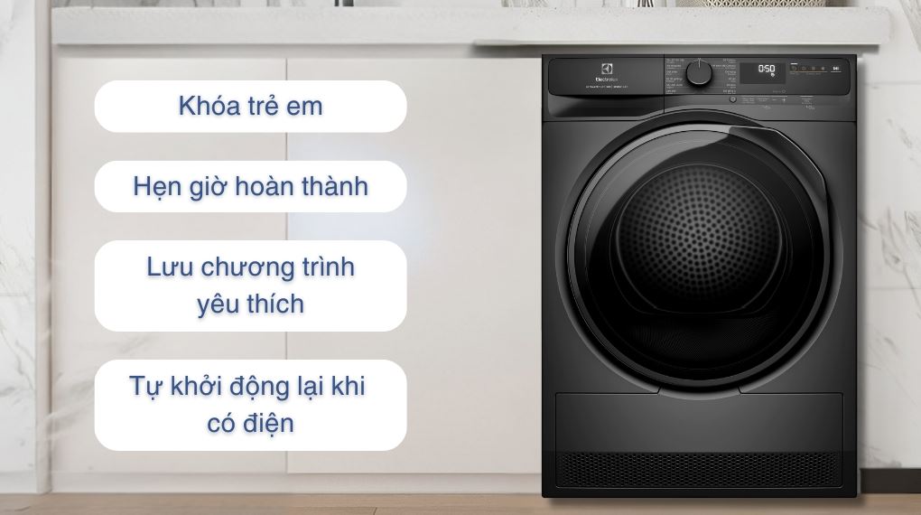 Máy Sấy Bơm Nhiệt Electrolux UltimateCare 8 Kg EDH803J5SC